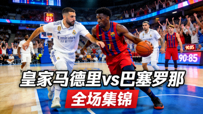皇家马德里对阵巴塞罗那全场集锦视频封面图